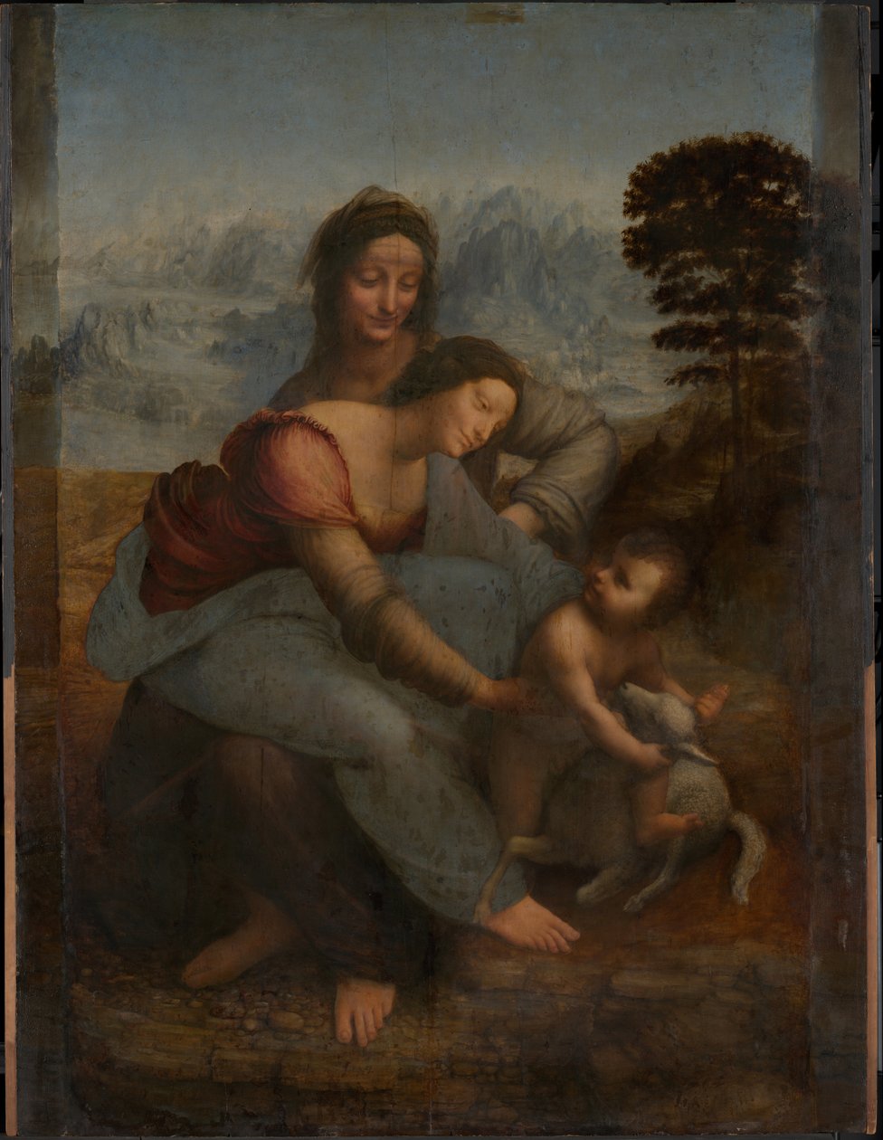 Neitsyt ja lapsi Pyhän Annen kanssa tekijältä Leonardo da Vinci