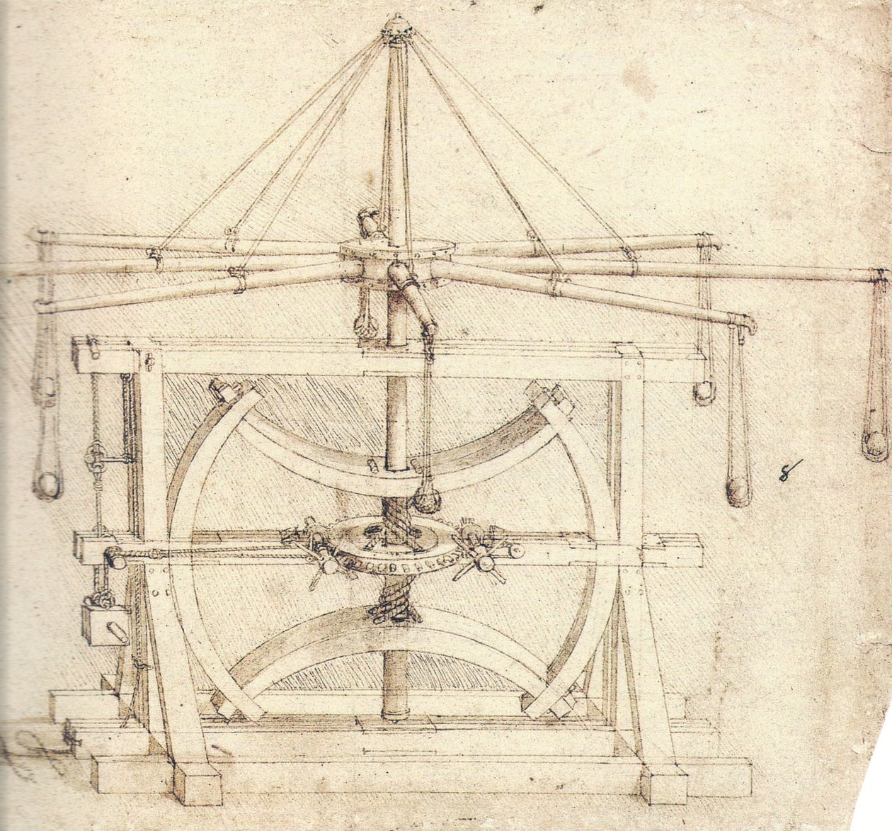 Vauhtipyörä (mekaaninen) tekijältä Leonardo da Vinci