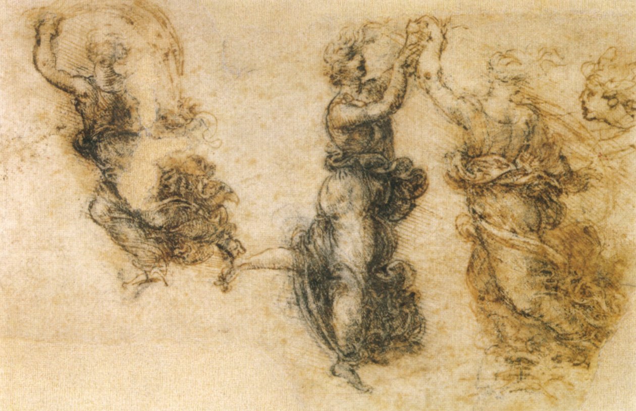 kolmen tanssihahmon tutkimus tekijältä Leonardo da Vinci