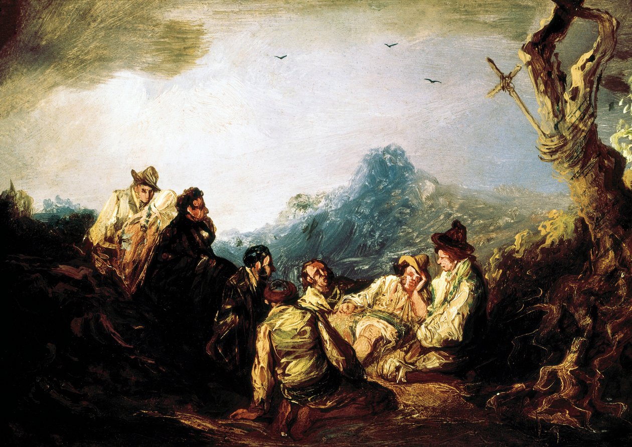 Rosvot vuorella, 1800-luvun ensimmäinen puolisko (öljy kankaalle) tekijältä Leonardo Alenza