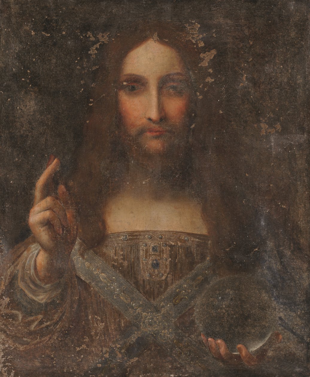 Salvator Mundi (öljy kankaalle) tekijältä Leonardo da (after) Vinci