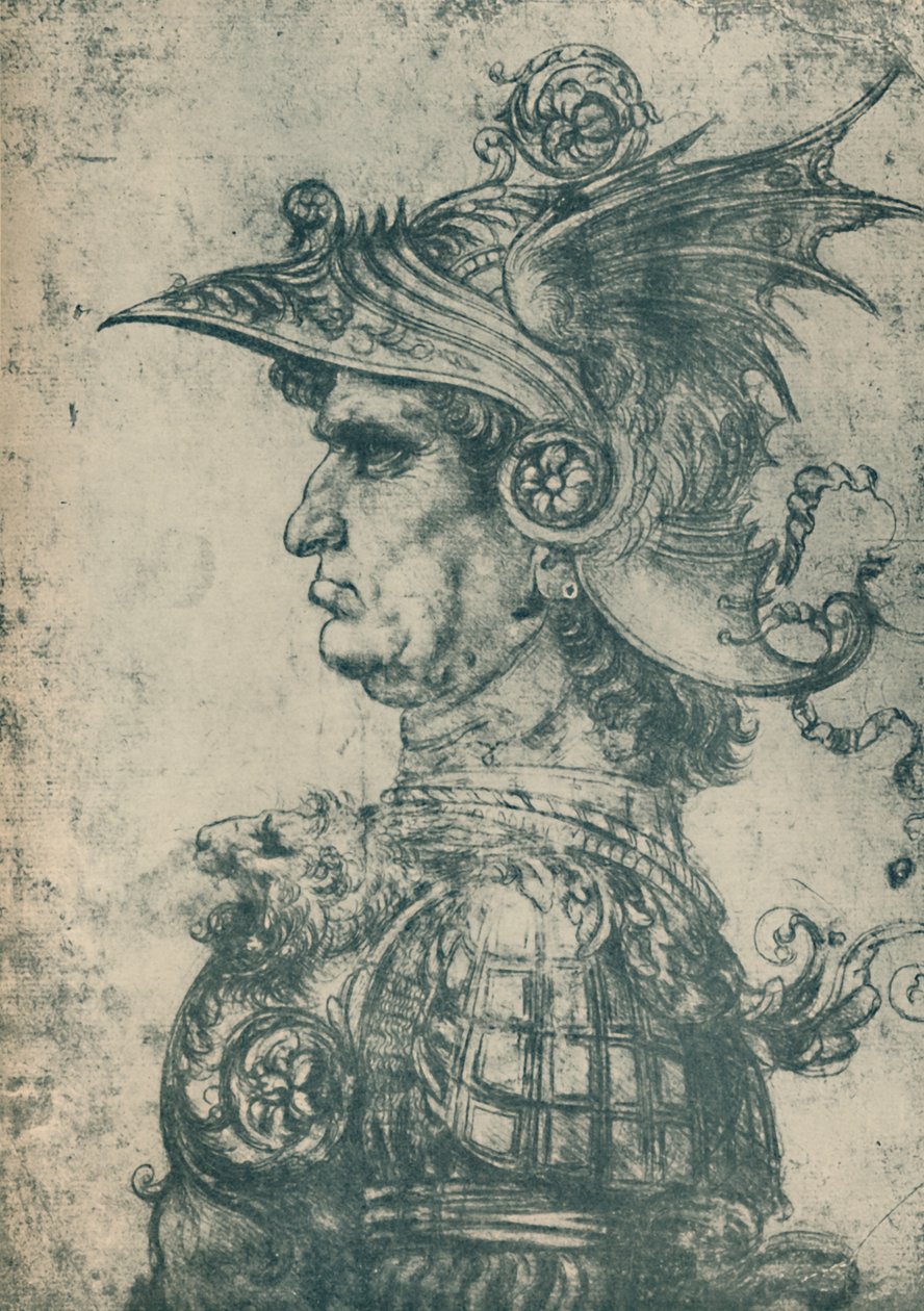 Condottiere, 1480, 1932 tekijältä Leonardo da Vinci