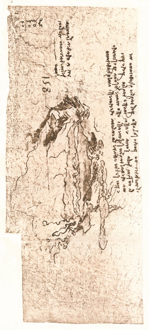 Välimerta edustava kartta, c1472-c1519 1883 tekijältä Leonardo da Vinci