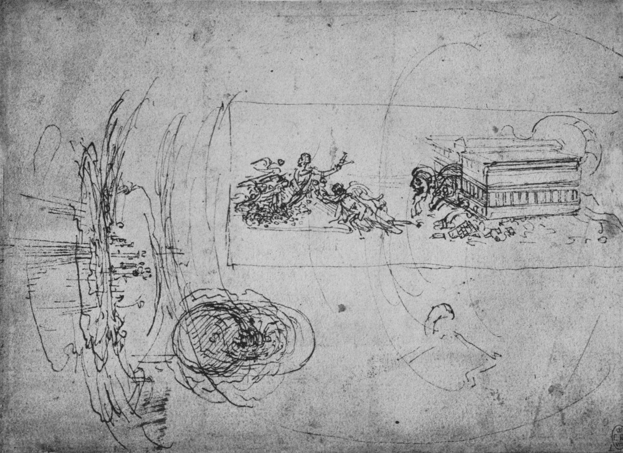 Allegorinen esitys, c1480 1945 tekijältä Leonardo da Vinci