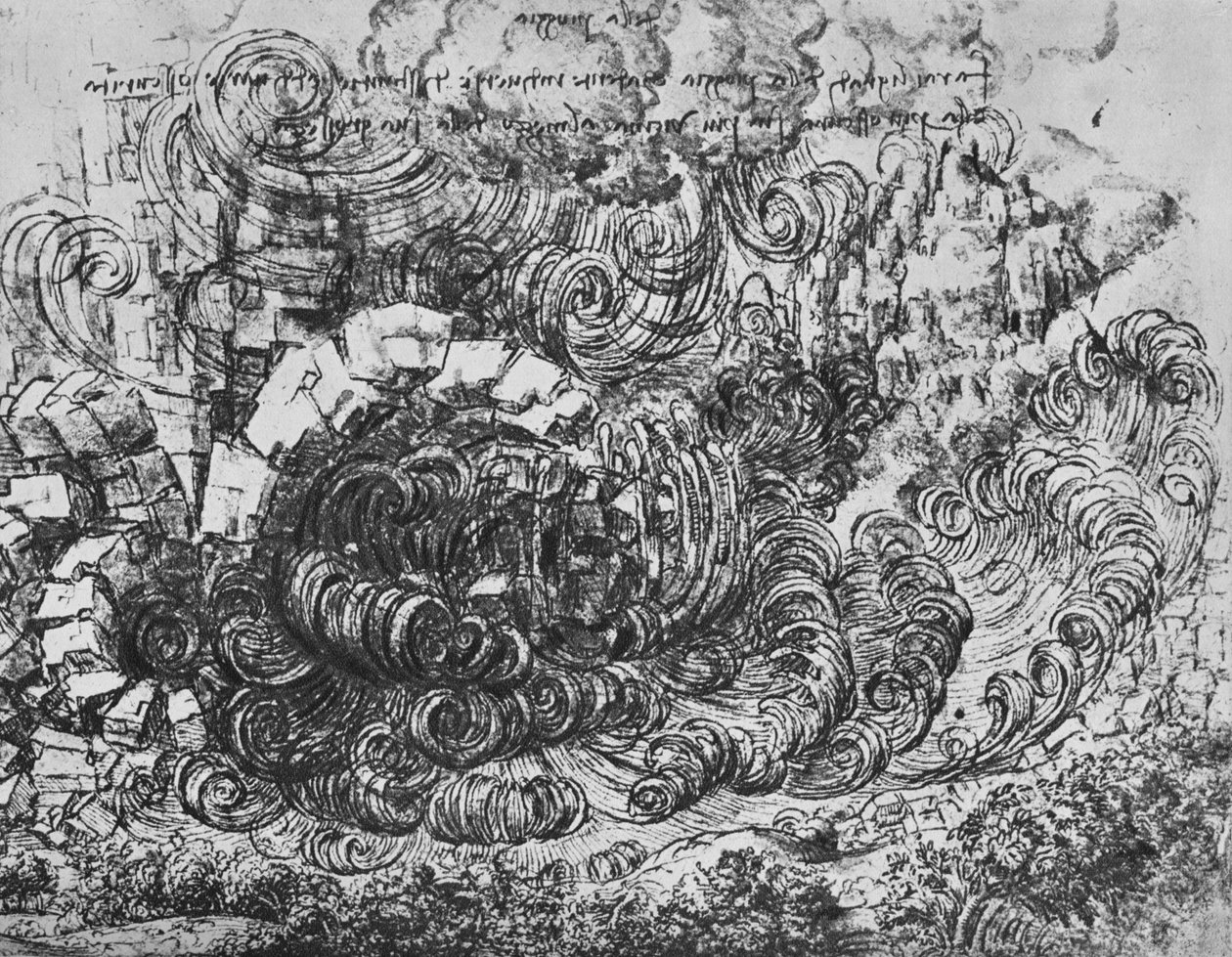 Deluge, c1480 1945 tekijältä Leonardo da Vinci