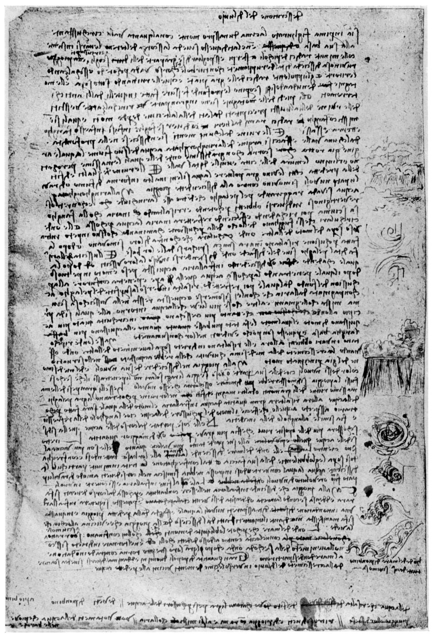 Kuvaus suuresta tulvasta, 1400-luvun loppu tai 1500-luvun alku 1954 tekijältä Leonardo da Vinci