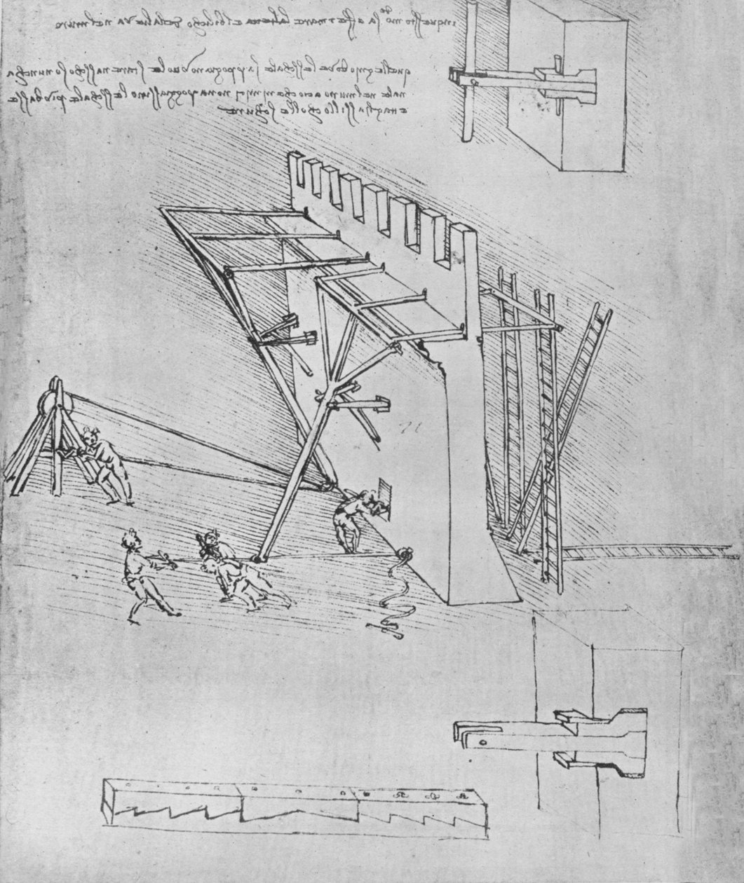 Laite hilseilevien tikkaiden hylkimiseen, c1480 1945 tekijältä Leonardo da Vinci