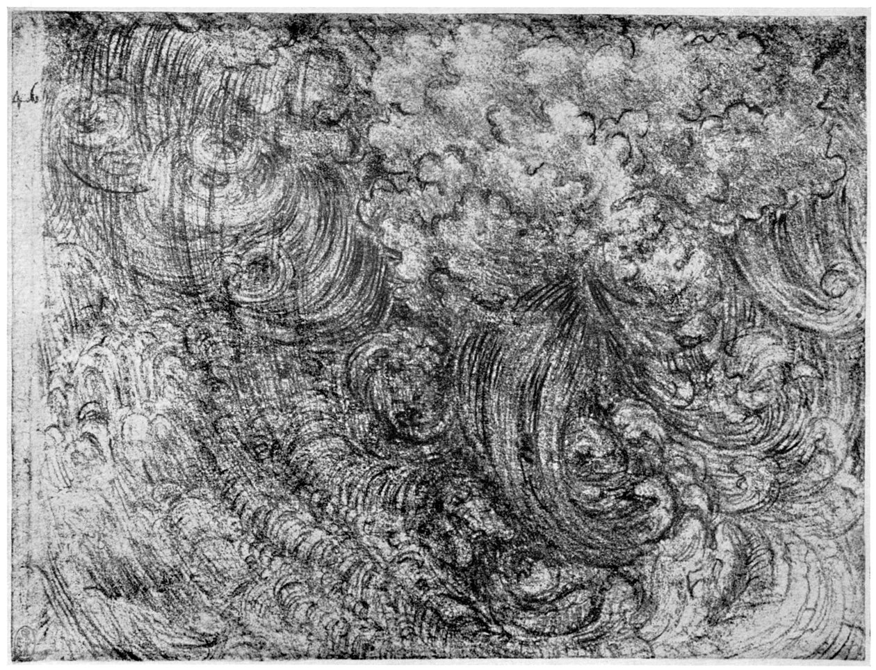 Maailmanloppu, c1514-1515 1954 tekijältä Leonardo da Vinci