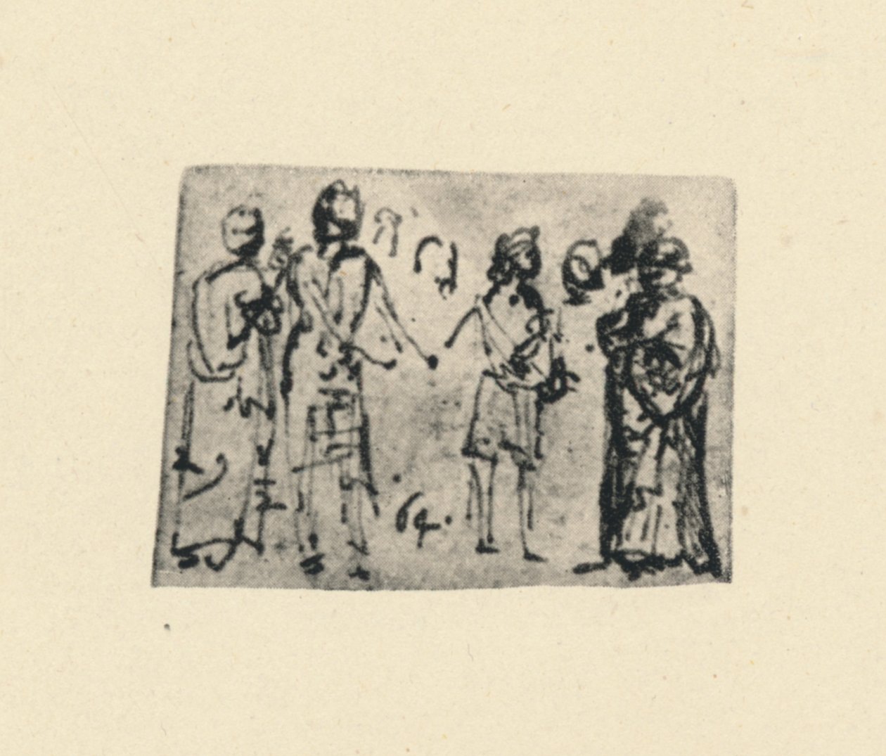 Figuuriryhmä, c1480 1945 tekijältä Leonardo da Vinci