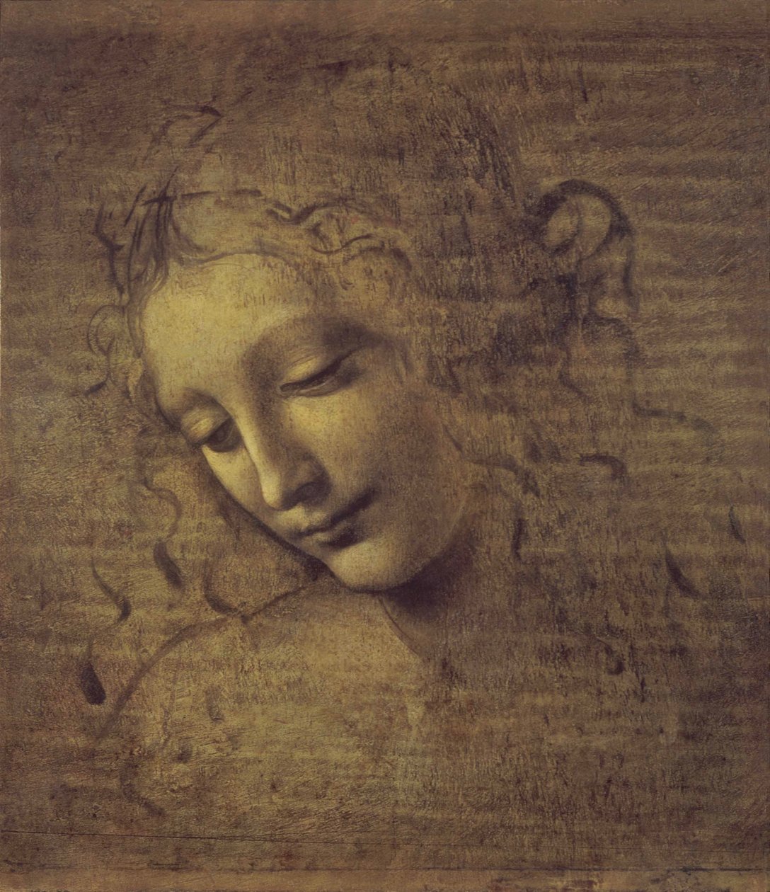 Naisen pää La Scapigliata, 1500-luku tekijältä Leonardo da Vinci