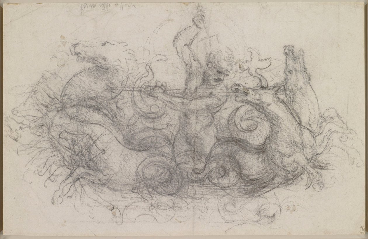 Leonardo da Vinci - Neptunus, noin 1504-5. tekijältä Leonardo da Vinci