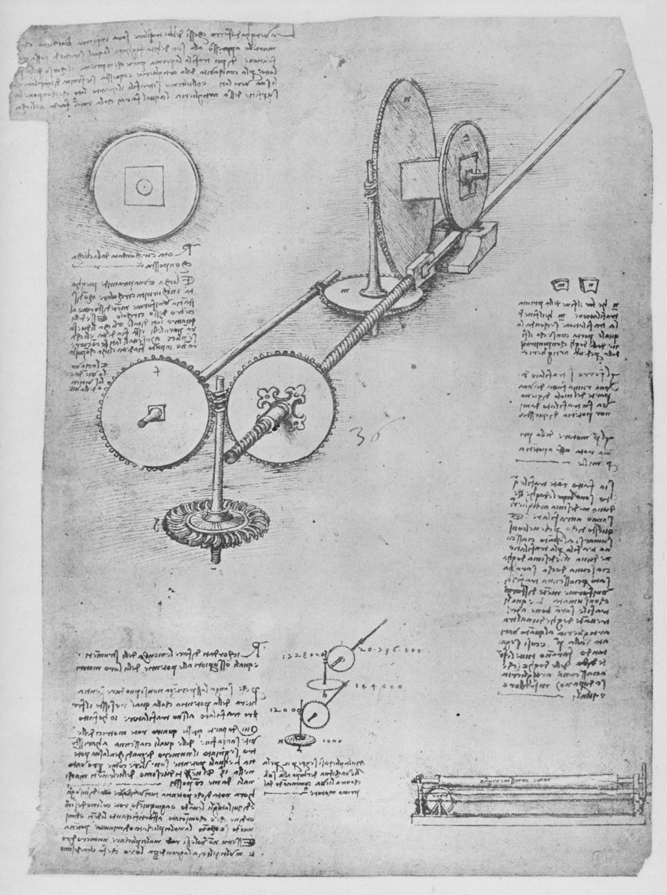 Kone rautatankojen muotoiluun tykin valmistusta varten, c1480 1945 tekijältä Leonardo da Vinci