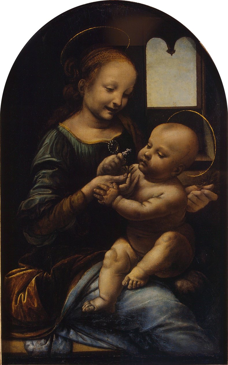 Madonna ja lapsi (Benois Madonna) (The Benois Madonna) tekijältä Leonardo da Vinci