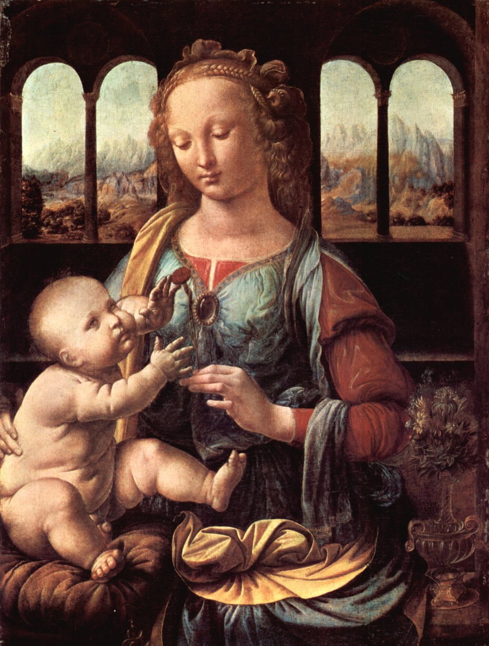 Neilikan Madonna tekijältä Leonardo da Vinci