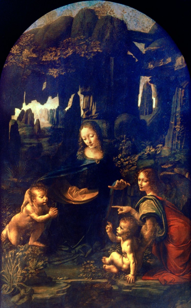 Madonna of the Rocks, 1482-1486 tekijältä Leonardo da Vinci