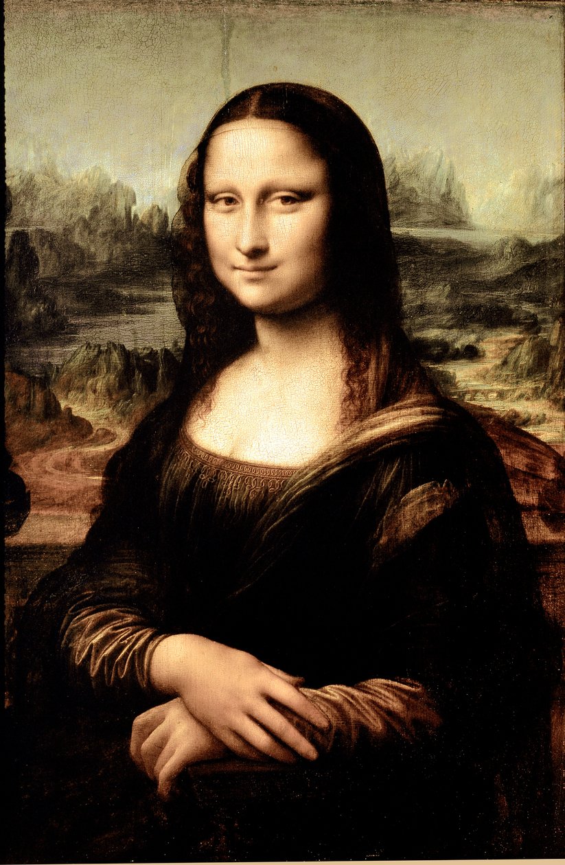 Mona Lisa, noin 1503-6 (öljy paneelille) tekijältä Leonardo da Vinci