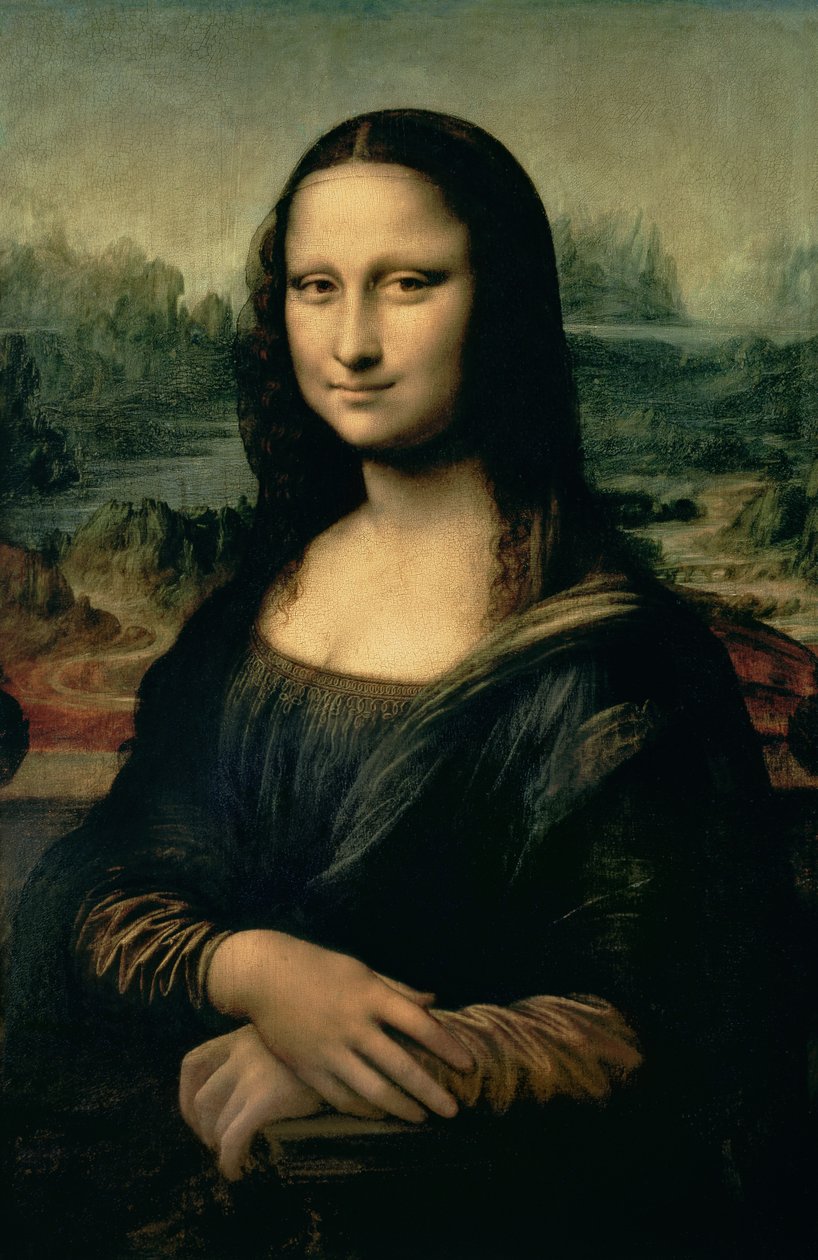 Mona Lisa, noin 1503-6 (öljy paneelille) tekijältä Leonardo da Vinci