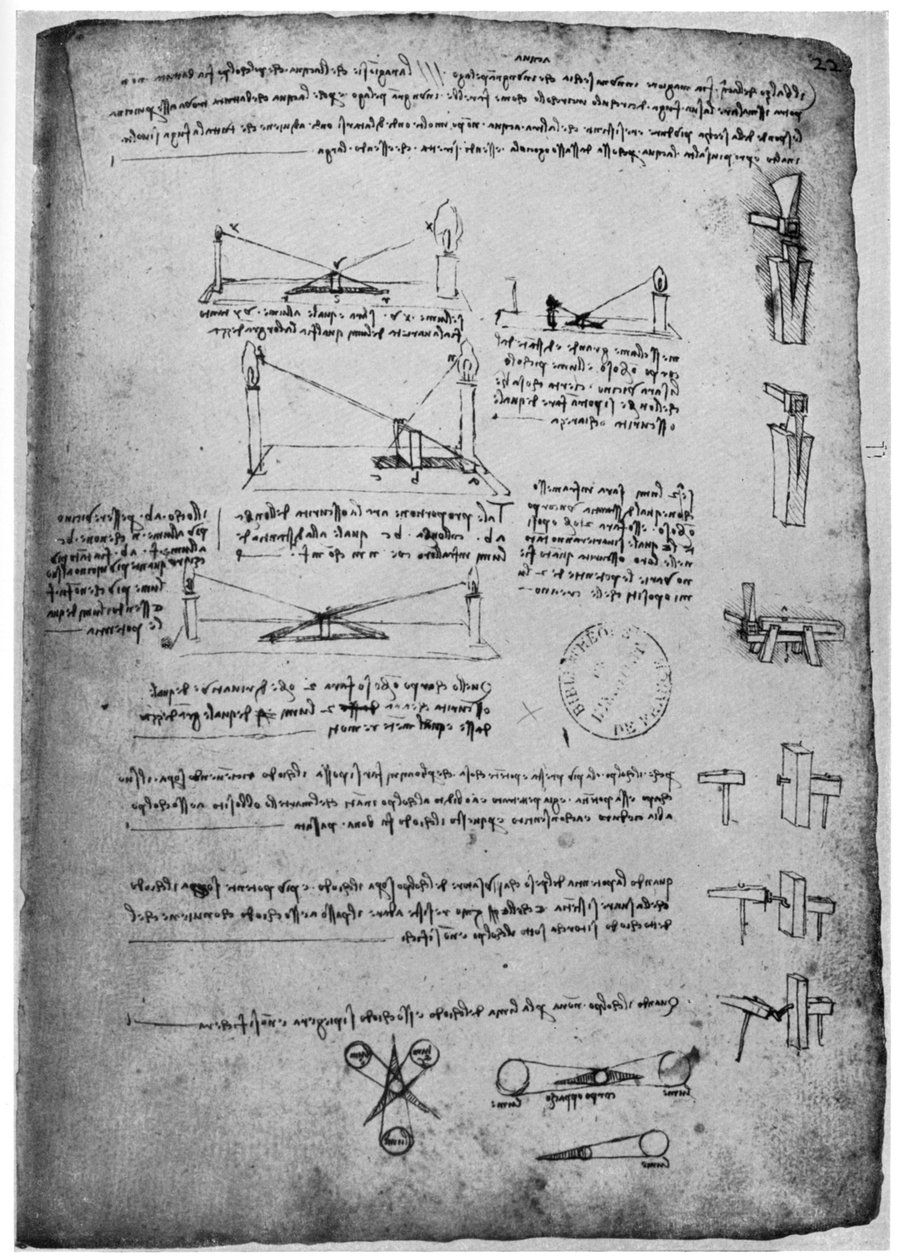 Optiset opinnot, 1400-luvun loppu tai 1500-luvun alku 1954. tekijältä Leonardo da Vinci