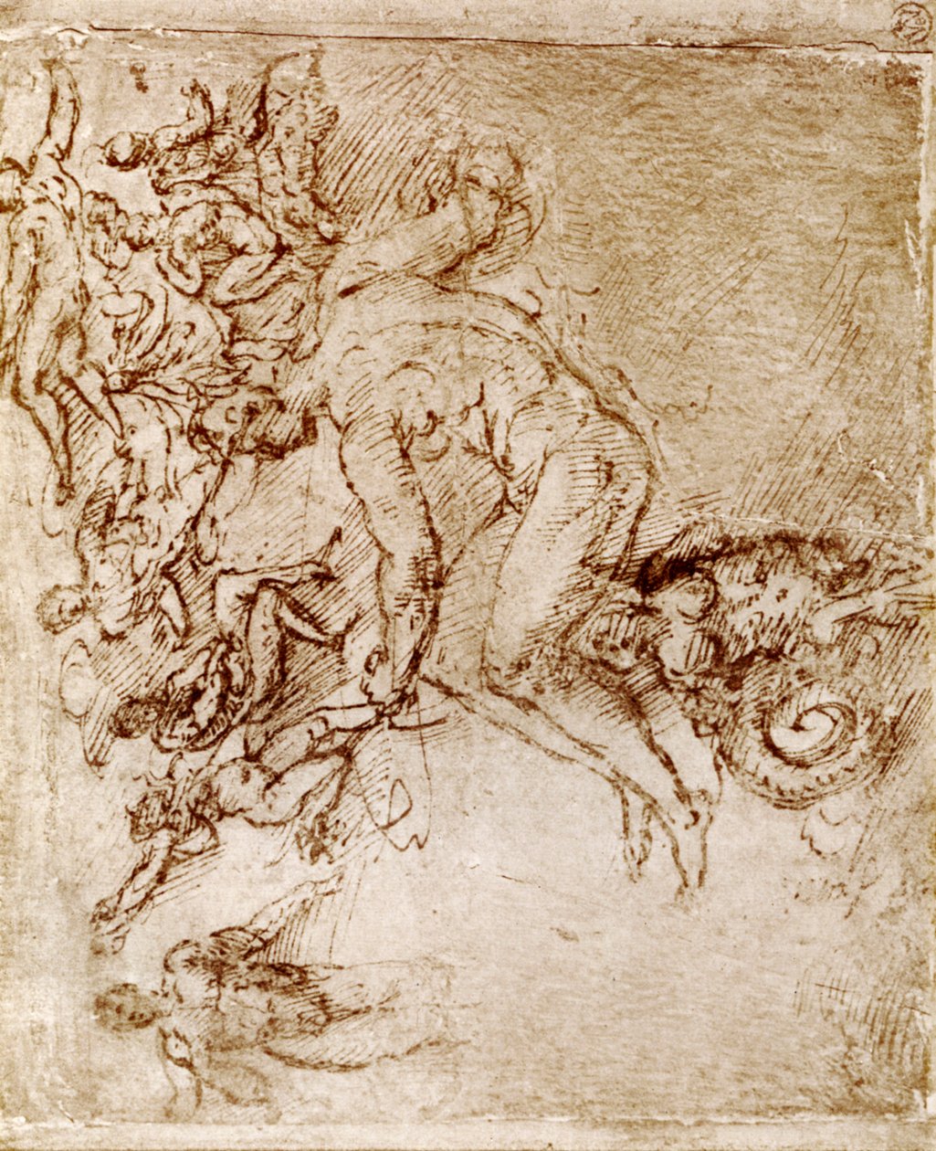 Leonardo Da Vincin kynä- ja mustepiirrokset, 1913. tekijältä Leonardo da Vinci