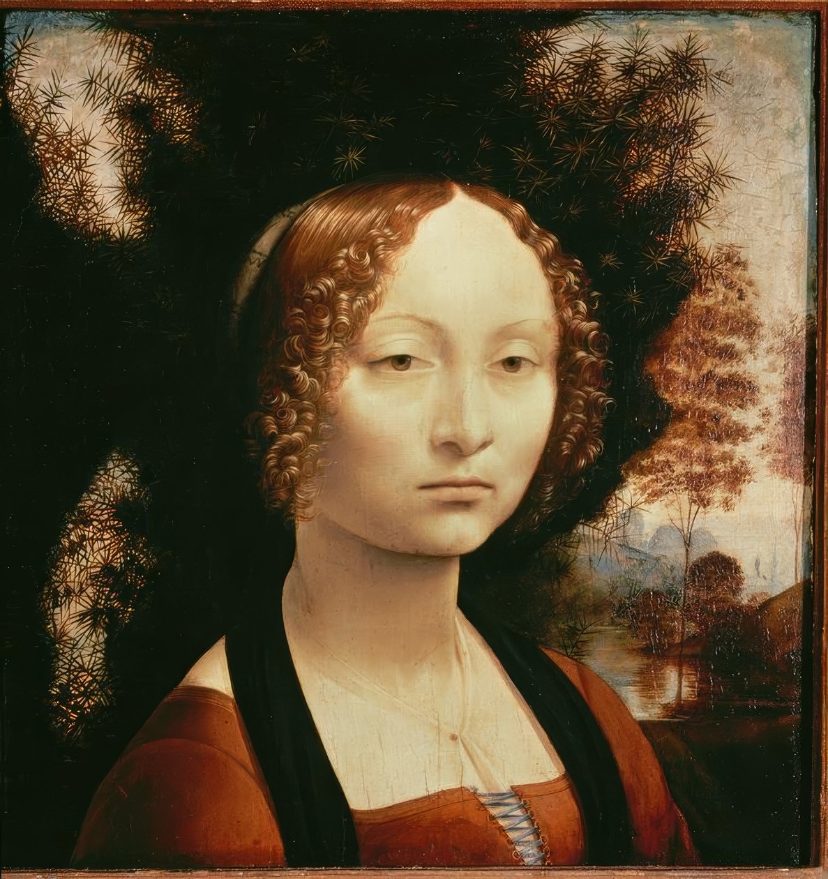 Porträt der Ginevra Benci tekijältä Leonardo da Vinci
