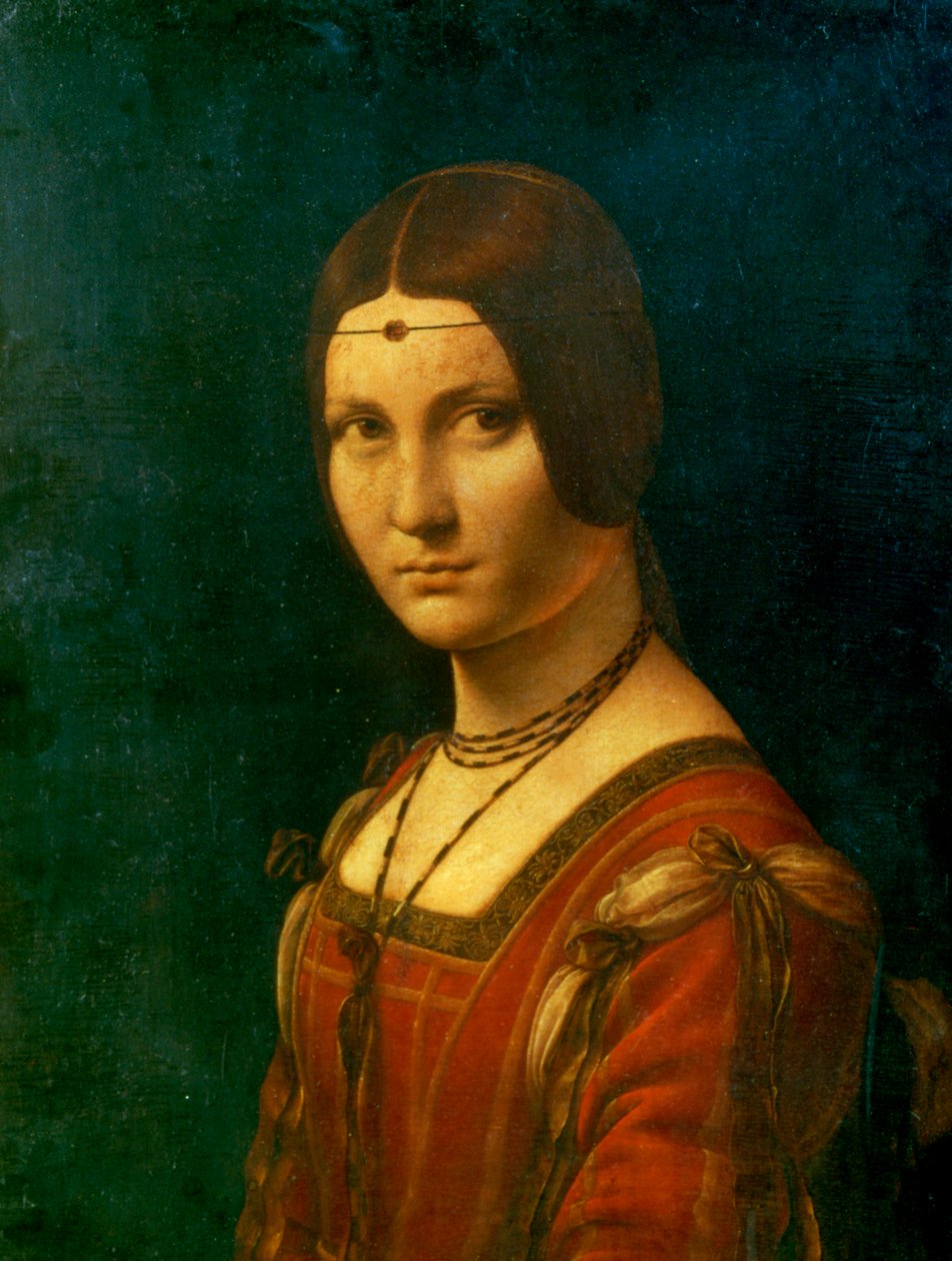 Tuntemattoman naisen muotokuva La Belle Ferroniere, c1490 tekijältä Leonardo da Vinci