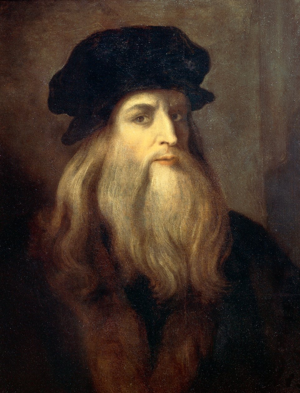 Oletettu omakuva (Lucan muotokuva de Vincistä) - tempera paneelissa tekijältä Leonardo da Vinci