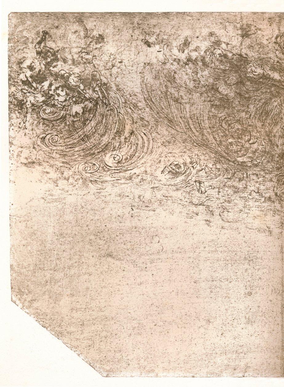 Kuvaus myrskystä, c1472-c1519 1883. tekijältä Leonardo da Vinci