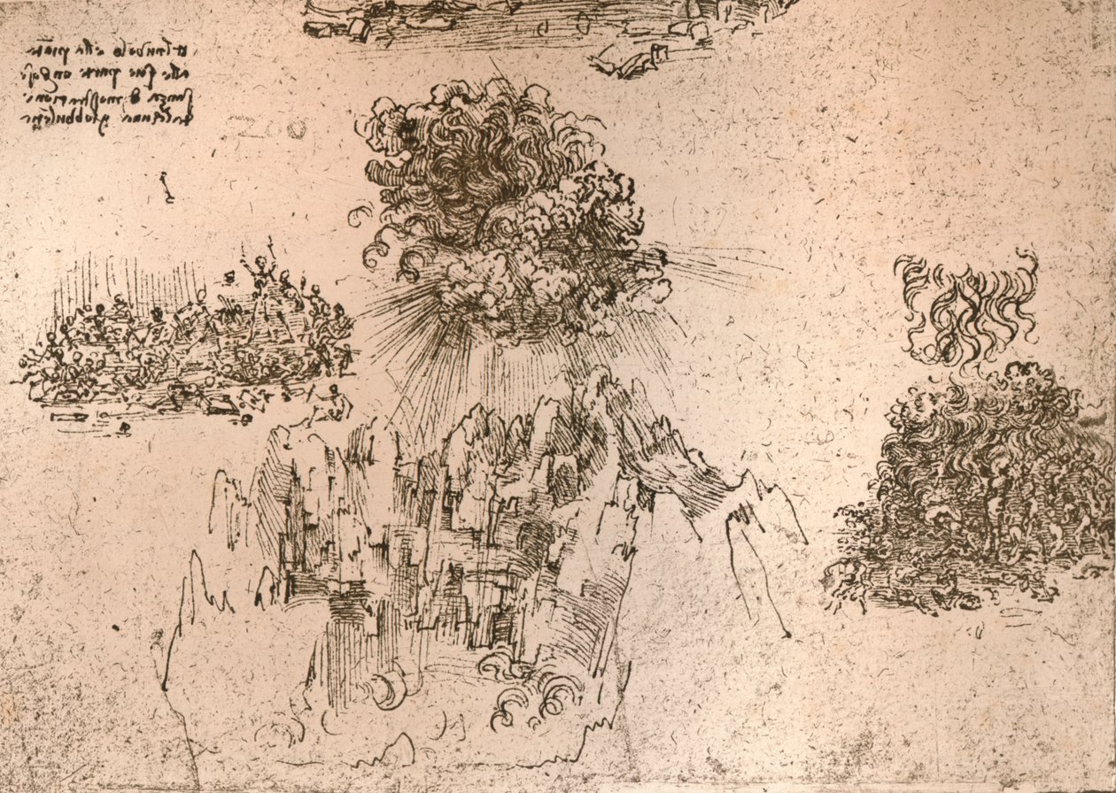 Luonnonilmiöiden esitys, c1472-c1519 1883 tekijältä Leonardo da Vinci