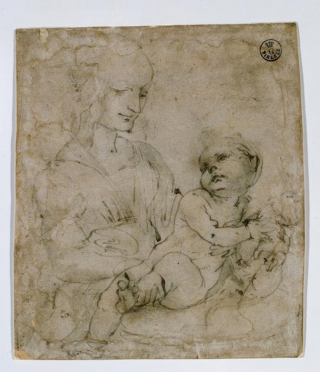 Studie zur Madonna mit Katze tekijältä Leonardo da Vinci