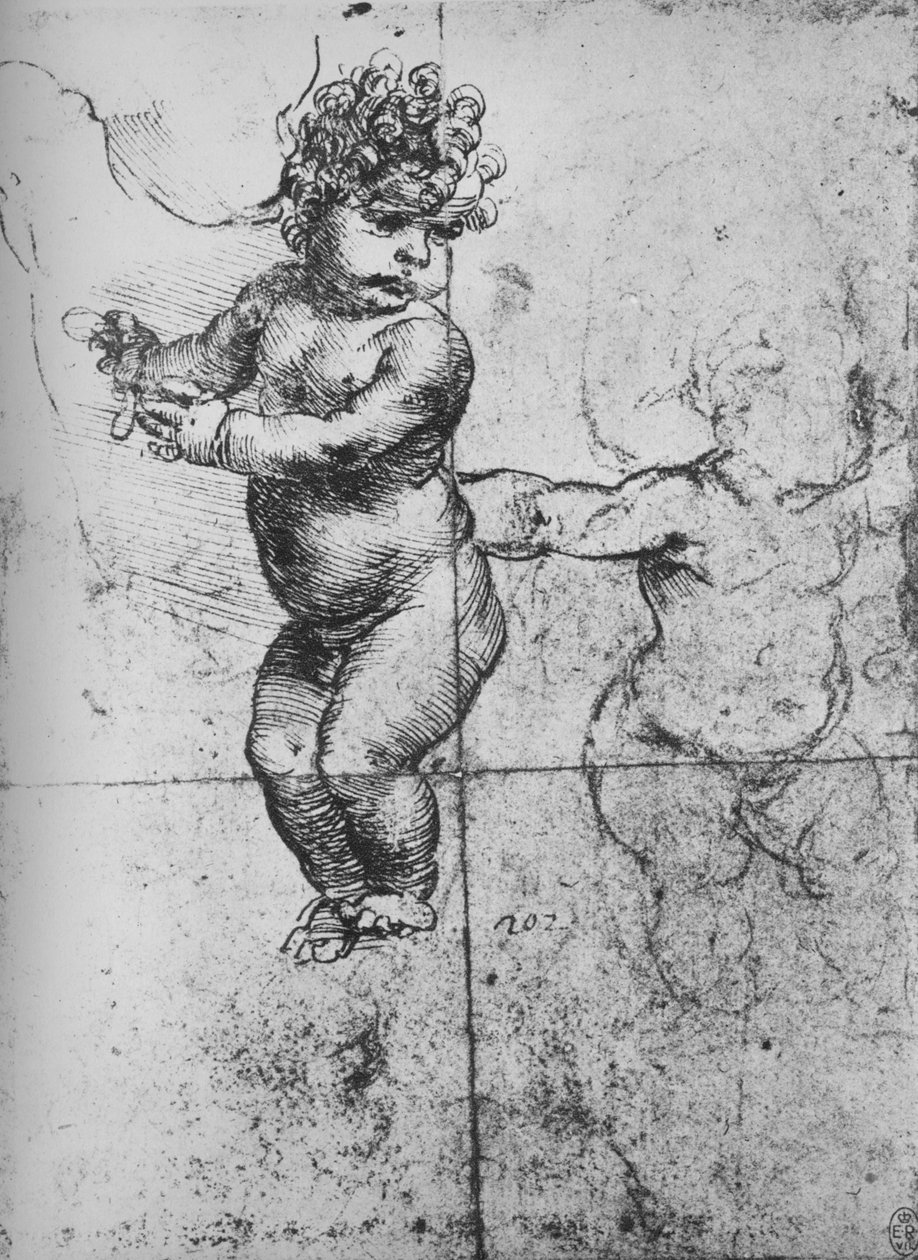 Studies of Infants, c1480 1945 tekijältä Leonardo da Vinci