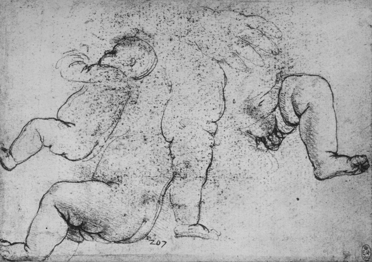 Studies of a Child, c1490 1945 tekijältä Leonardo da Vinci
