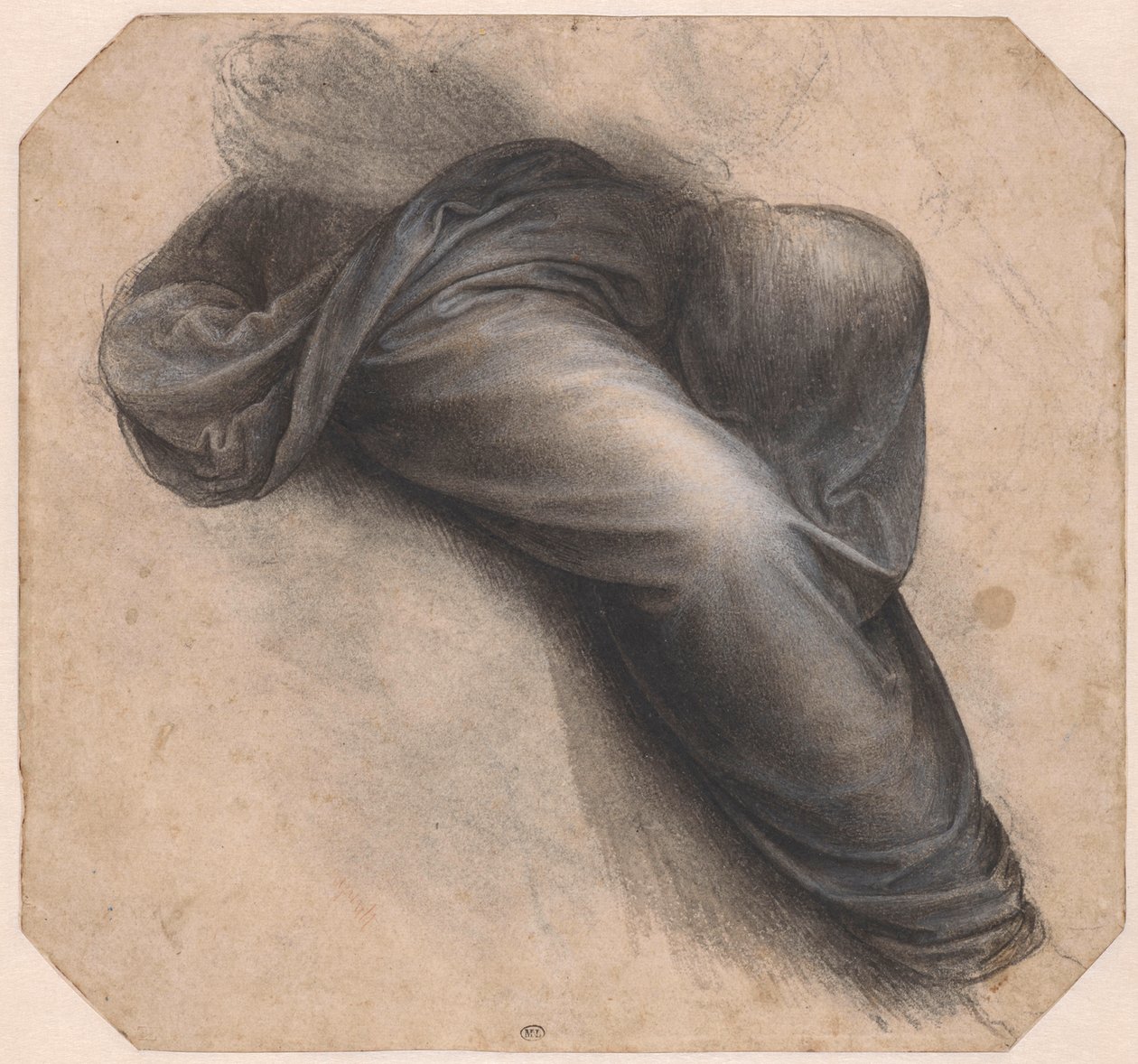 Tutkimus Neitsyelle ja lapselle Pyhän Annan kanssa, n. 1508. tekijältä Leonardo da Vinci