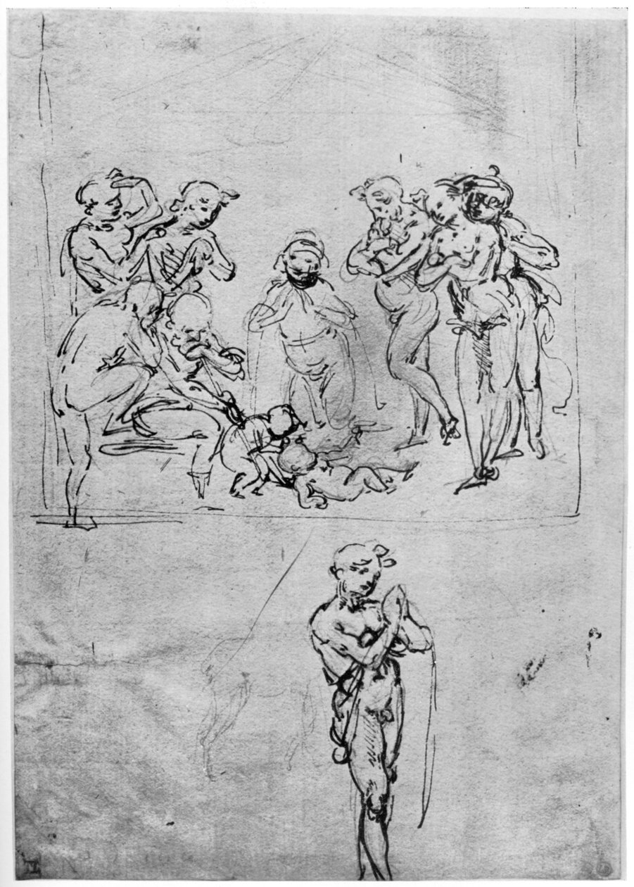Study for the Adoration of the Magi, c1481 1954. tekijältä Leonardo da Vinci