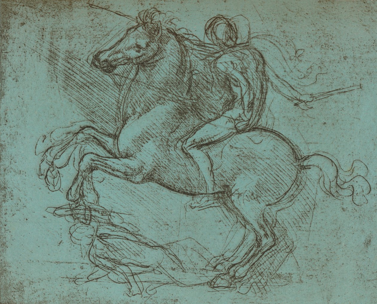 Tutkimus Sforza-monumentille, c1482-c1499 1883 tekijältä Leonardo da Vinci