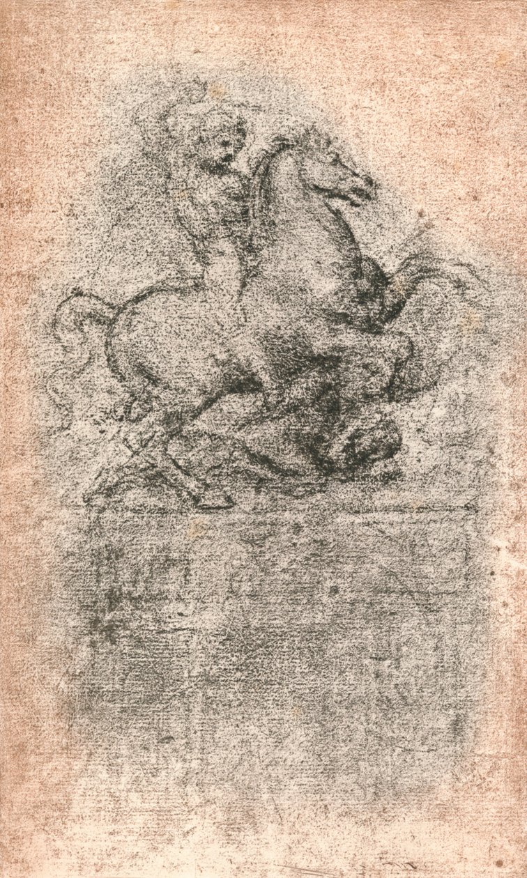 Tutkimus Sforza-monumentille, c1482-c1499 1883 tekijältä Leonardo da Vinci