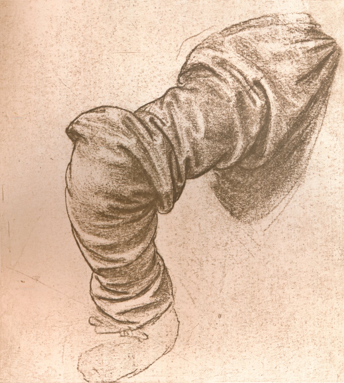 Tutkimus Pyhän Pietarin käsivarrelle teoksessa "Viimeinen ehtoollinen", c1494-c1499 1883. tekijältä Leonardo da Vinci