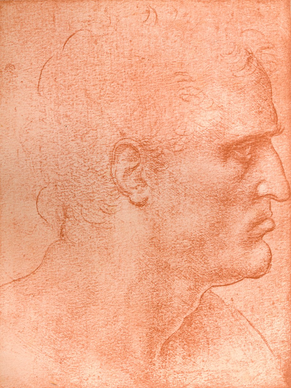 Tutkimus Pyhän Matteuksen päämiehelle teoksessa "Viimeinen ehtoollinen", c1494-c1499 1883. tekijältä Leonardo da Vinci