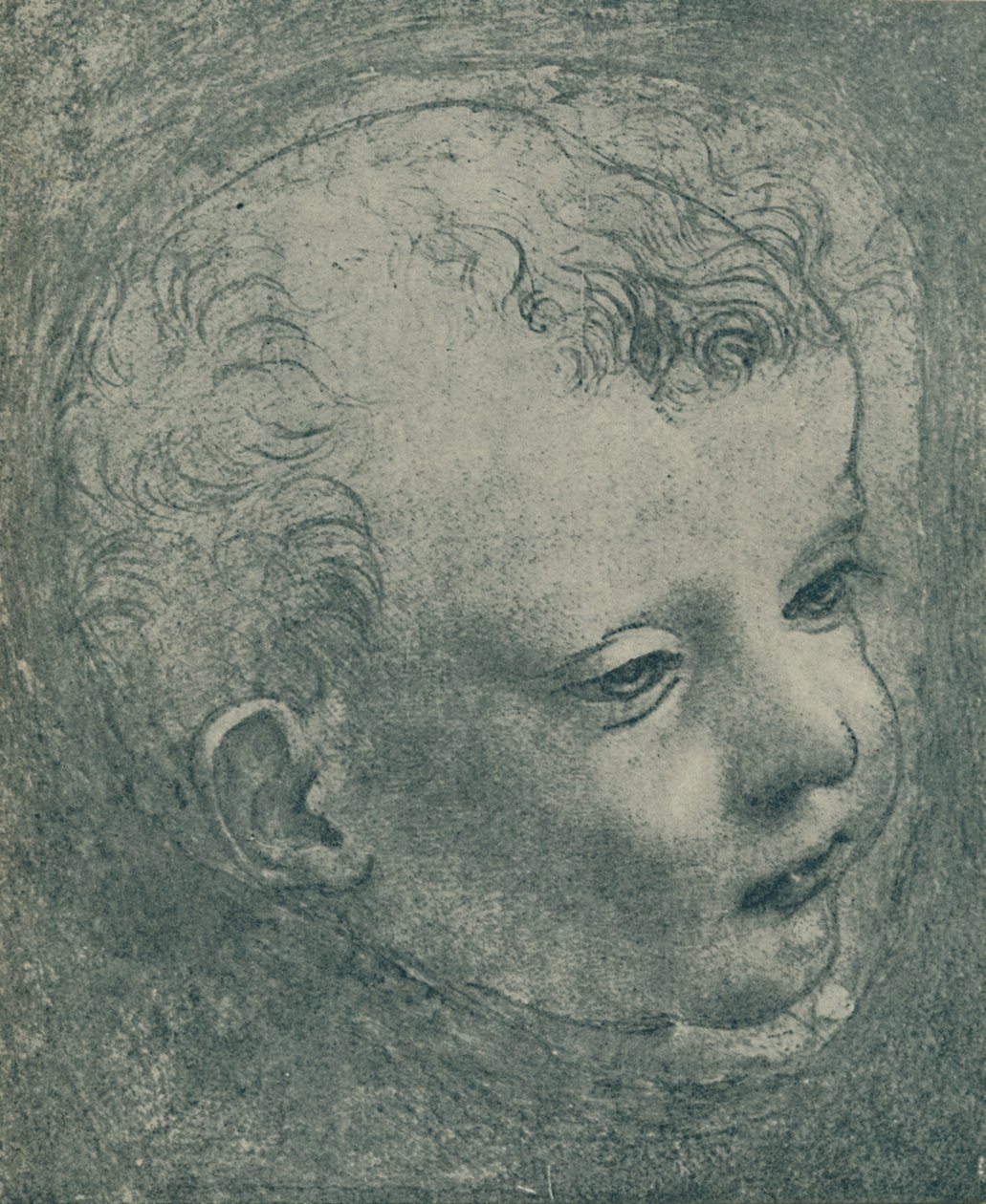 Study of a Childs Head, 1482-1483, 1932 tekijältä Leonardo da Vinci