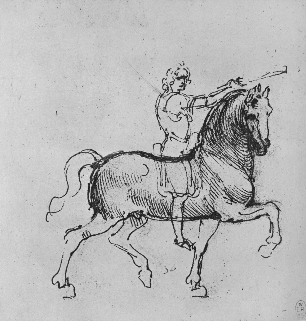Study of a Horseman, c1480 1945 tekijältä Leonardo da Vinci