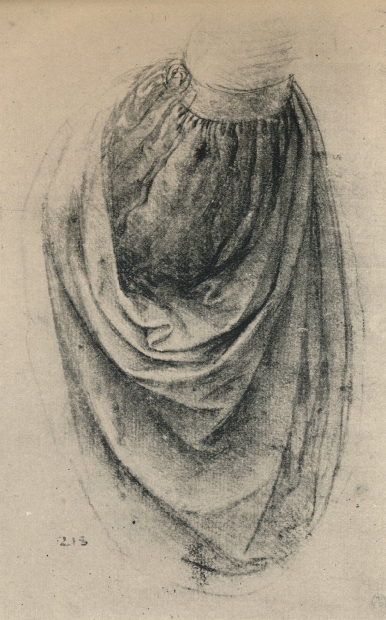 Study of a Sleeve, c1480 1945 tekijältä Leonardo da Vinci