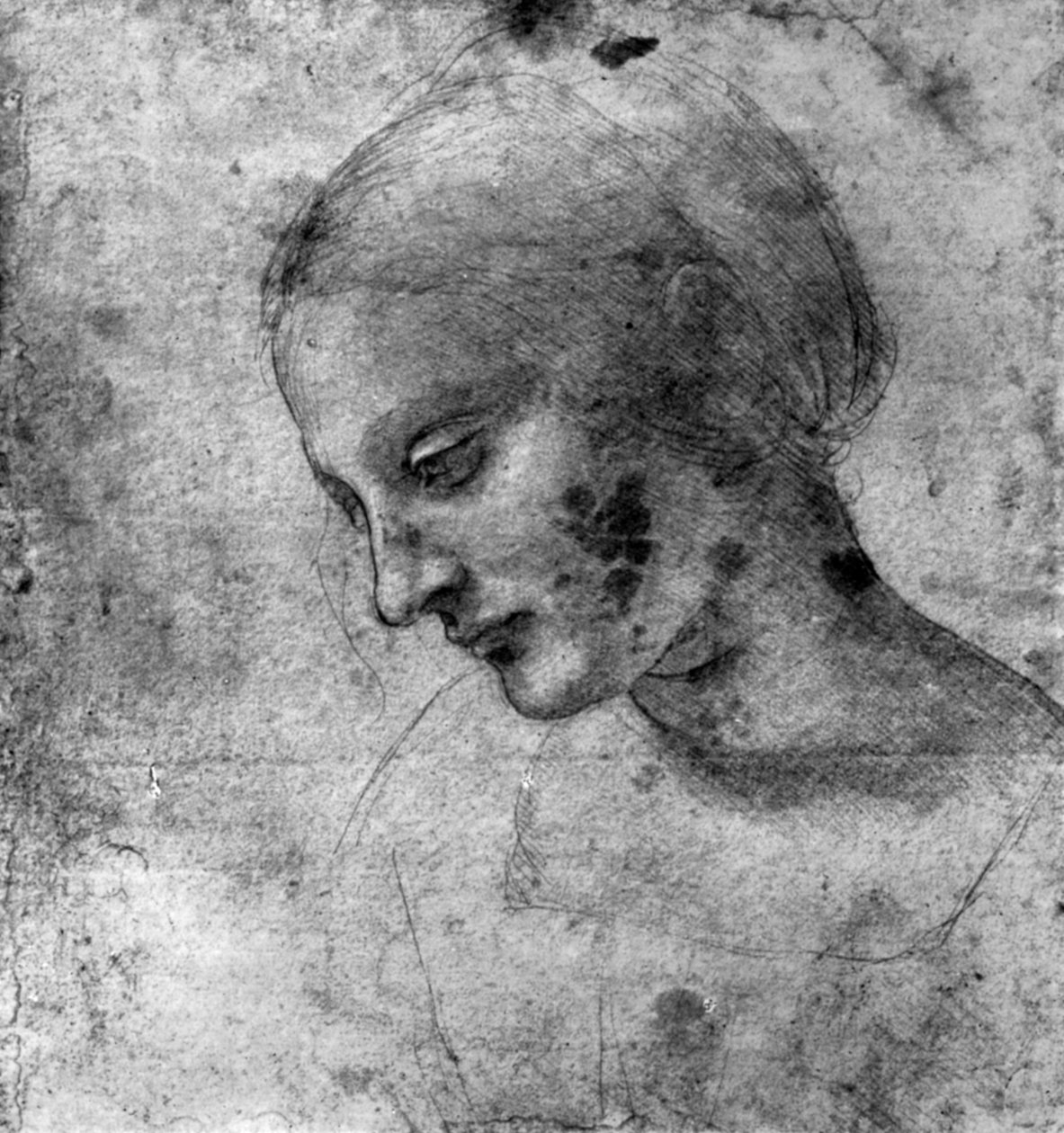 Tutkimus Madonnan päästä, 1400-luku 1930. tekijältä Leonardo da Vinci