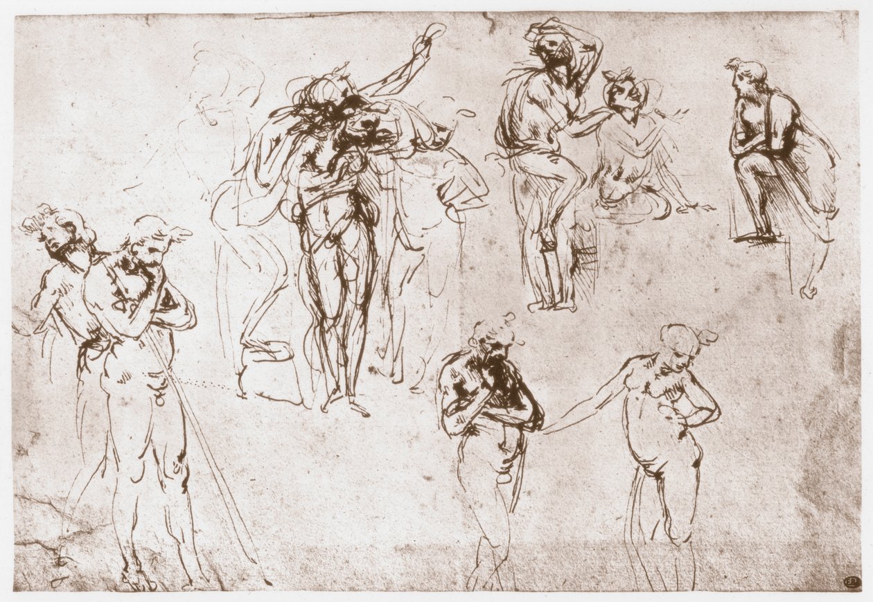 Kuninkaiden palvonta, n. 1481 tekijältä Leonardo da Vinci