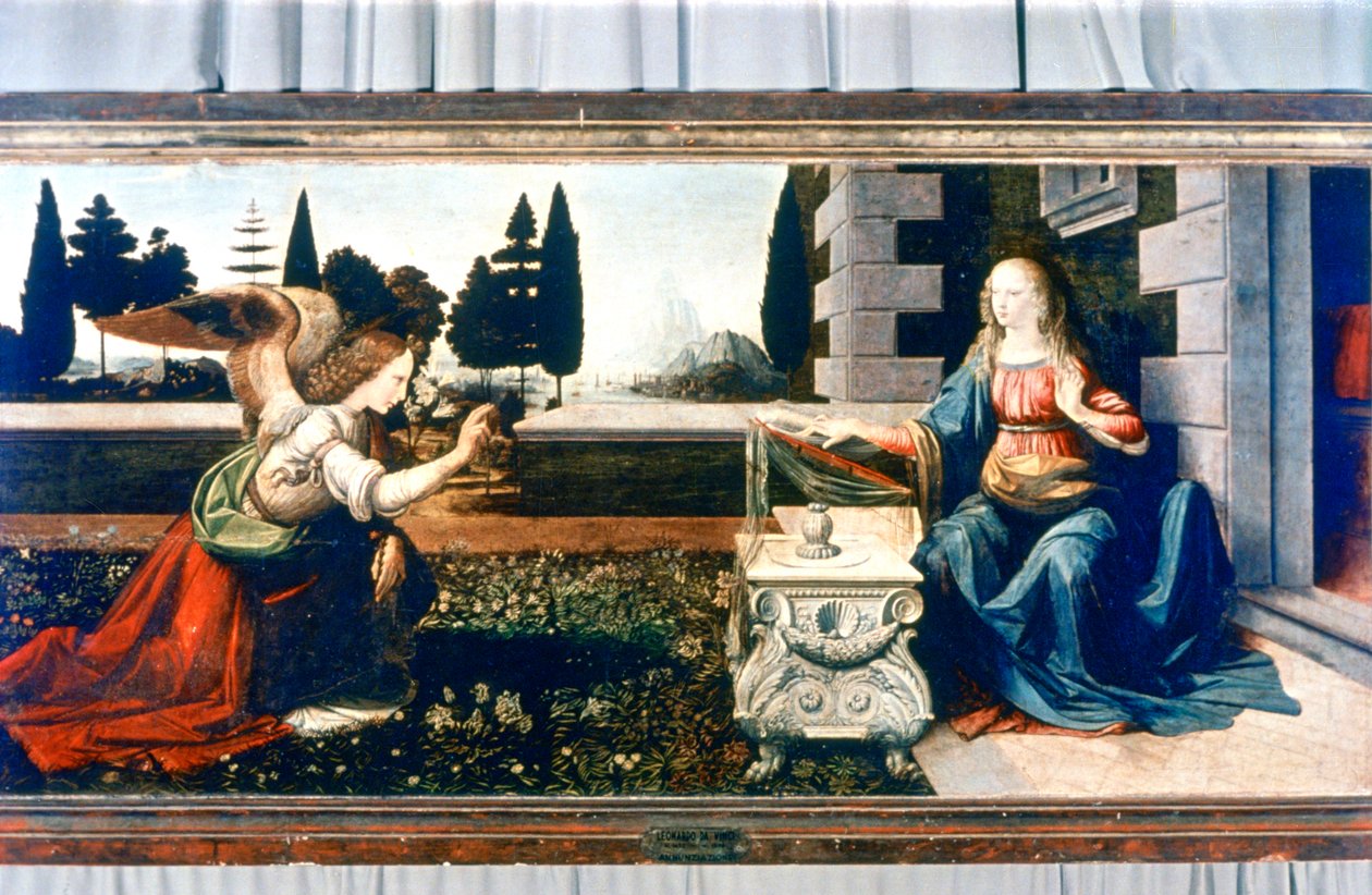 Ilmestys, 1472-1475 tekijältä Leonardo da Vinci