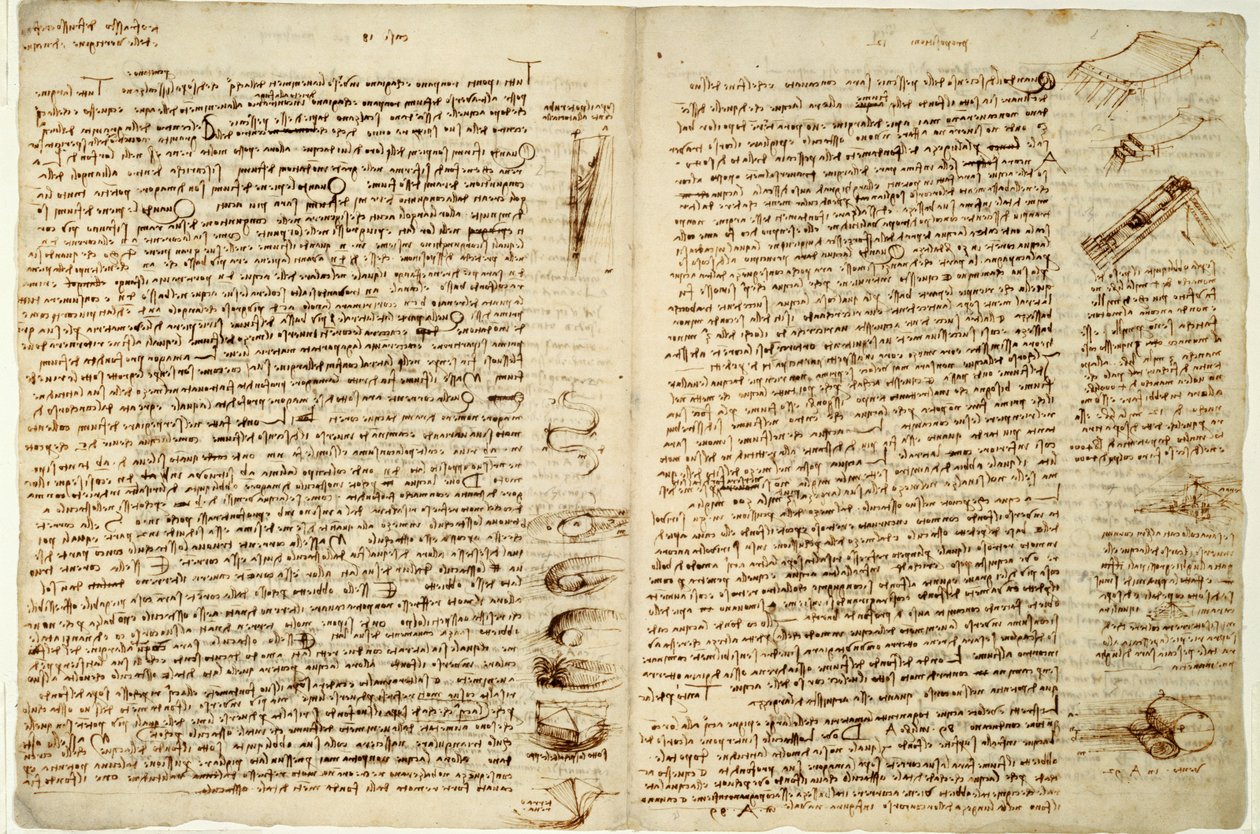 Codex Hammer tai Codex Leicester, 1508-12 tekijältä Leonardo da Vinci