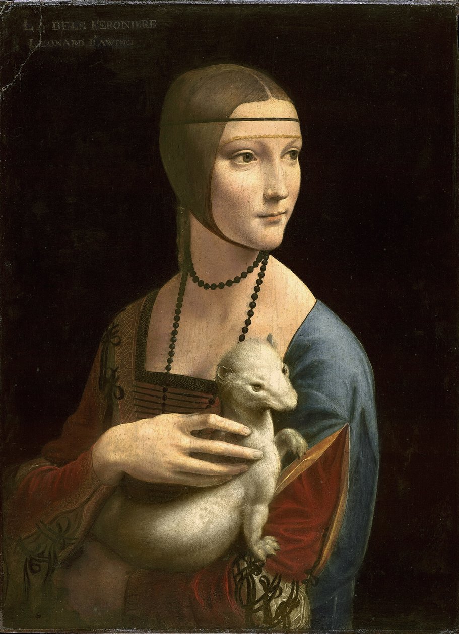 Nainen hermeliinin kanssa (Cecilia Gallerani) tekijältä Leonardo da Vinci