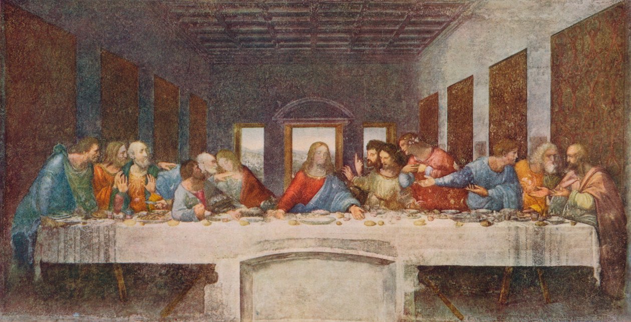 Viimeinen ehtoollinen, 1494-1498 tekijältä Leonardo da Vinci