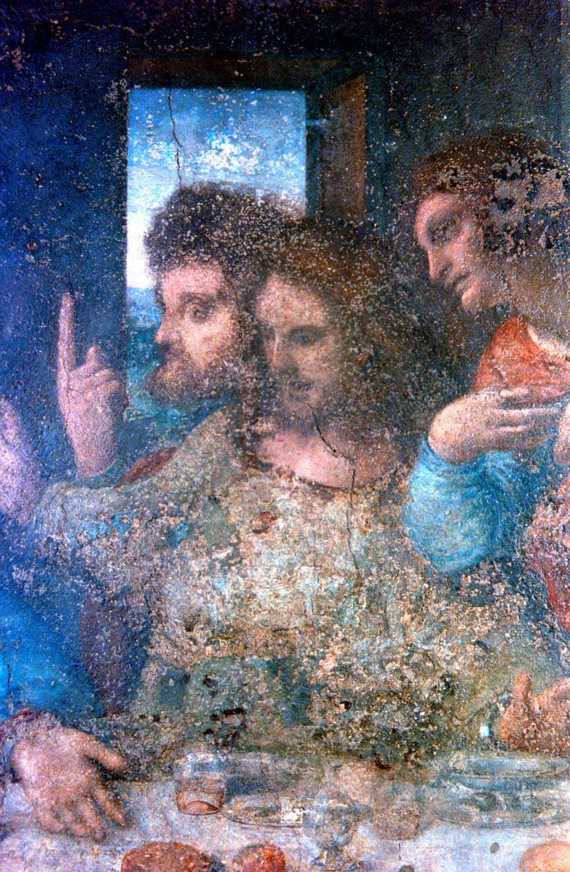 Viimeisen ehtoollisen yksityiskohta, 1495-1498 tekijältä Leonardo da Vinci