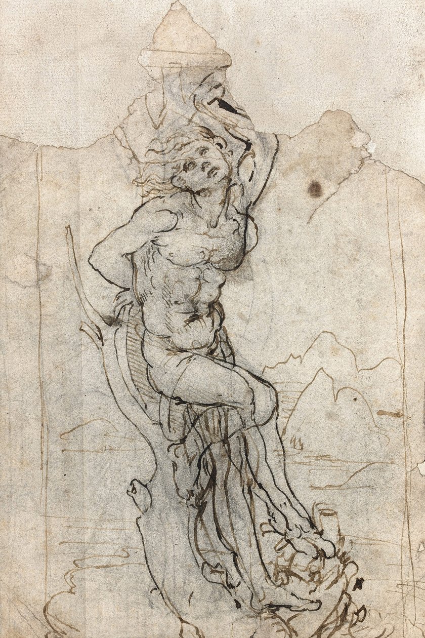 Pyhän Sebastianin marttyyrikuolema vuosina 1482–1485. tekijältä Leonardo da Vinci
