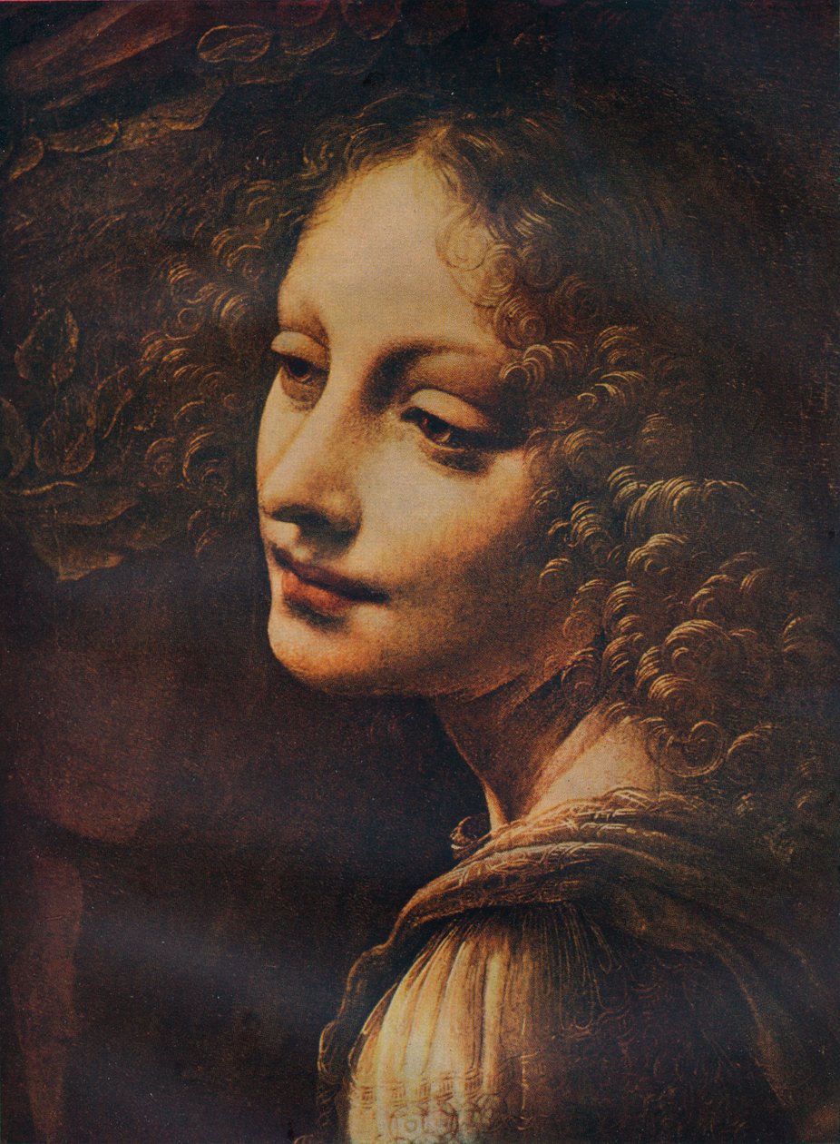 The Virgin of the Rocksin yksityiskohta, c1491 tekijältä Leonardo da Vinci