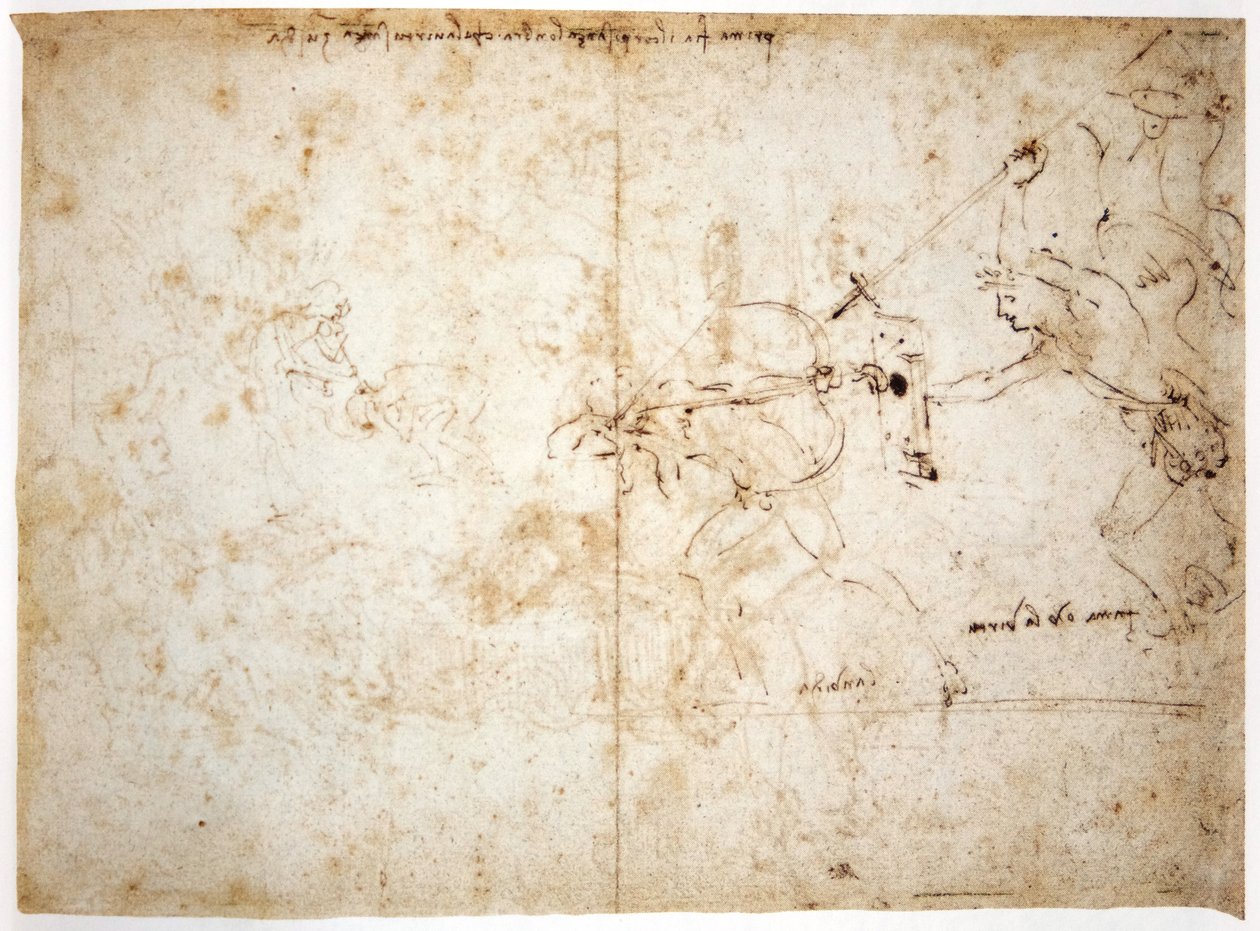 Kunnia hyökkää kateuden kimppuun tekijältä Leonardo da Vinci